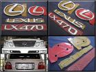 ランクル100中期/LEXUS LX470/レクサスLXエンブレムUS前後4点UZJ