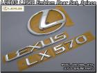 ランクル200前期/LEXUS/レクサスLX570純正エンブレムUSリア3点ZX