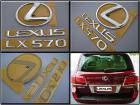 ランクル200前期/LEXUS/レクサスLX570純正エンブレムUSリア3点ZX
